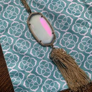 Kendra Scott Rayne Iridescent Gold Tassel Necklace